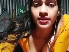 Indian teen girl on imo video call