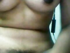 Horny south indian bhabhi riding on her hubby big meaty cock covered with condom.