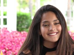 Beautiful Teen Blowing Kiss