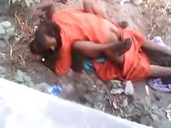 Baba doing quick sex with village lady while caught